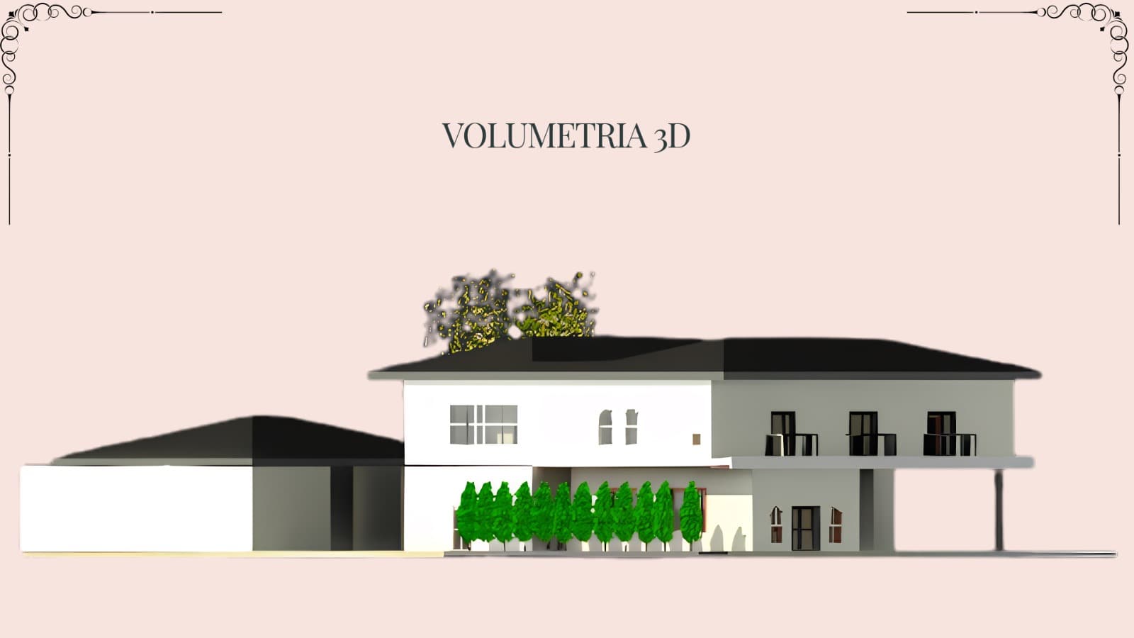 Corte, 3D, implantação e fachada 5